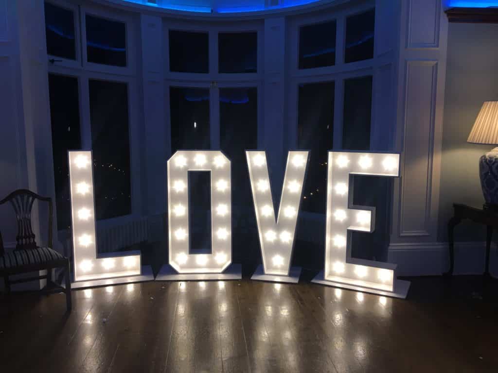 LED Light Up Letters and Numbers | Sterlings Photobooths