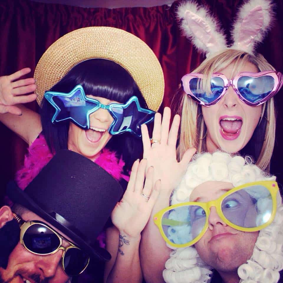 Photo Booth Selfie with photo booth props