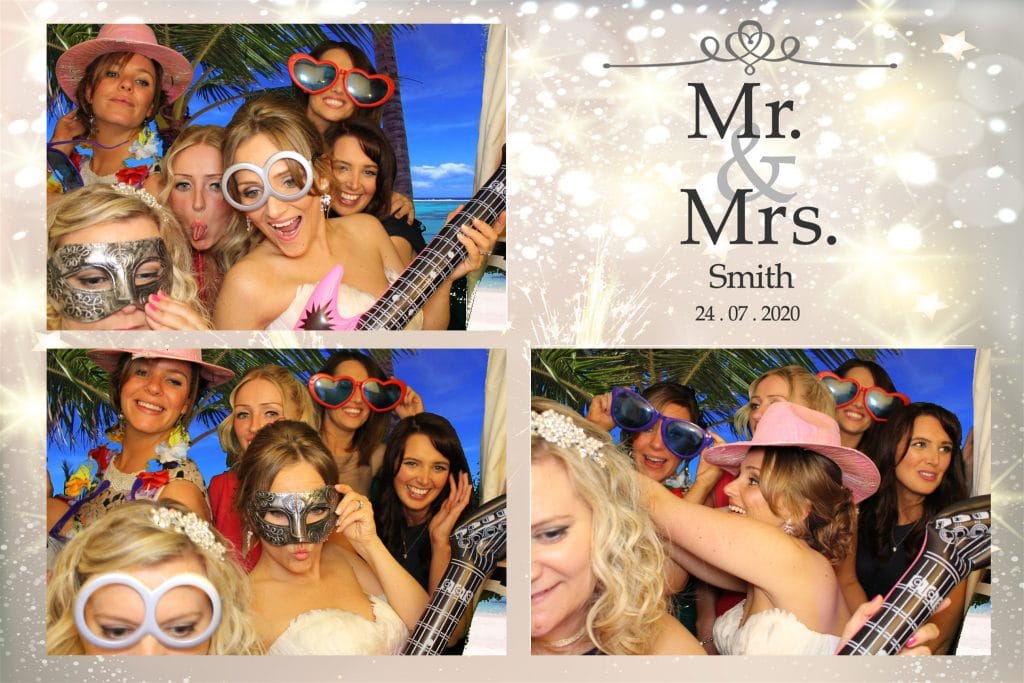 Mr and Mrs Smith Photo Card using photo booth props