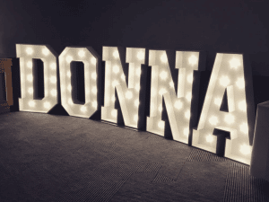 Donna Light Up Letters