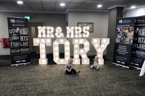 Mr and Mrs Tory Light Up Letters