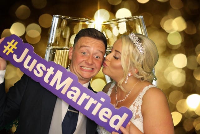 #JustMarried Photo Booth Prop