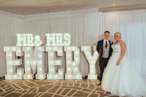 Mr and Mrs Emery Light Up Letters