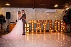 Mr and Mrs Taylor Light Up Letters