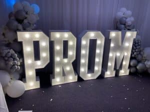 prom light up letters