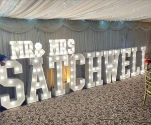 Light up Letters for your wedding day