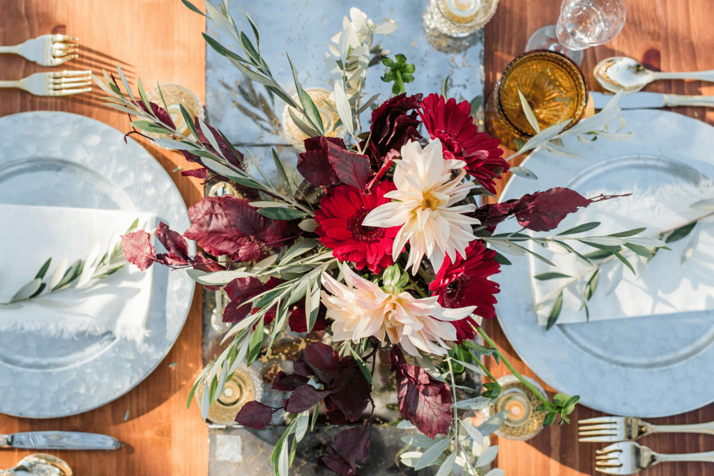 summer wedding table setting