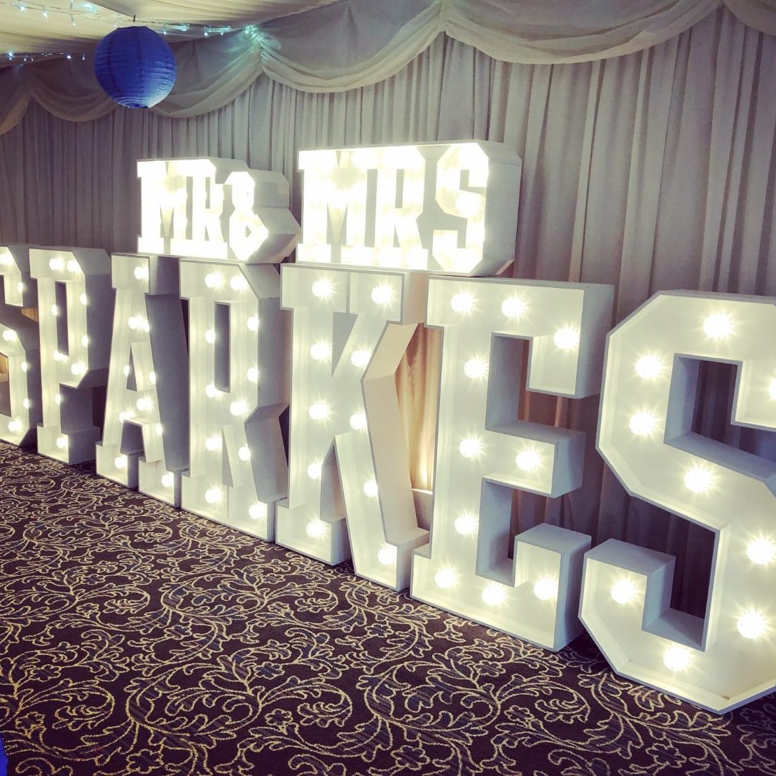Mr and Mrs Sparkes Light Up Letters